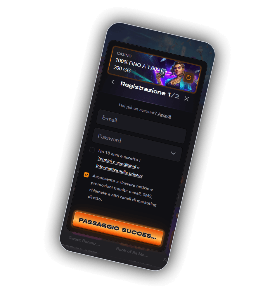 Registrazione al Casinò Mad